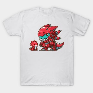 Chibi mecha red dinosaurus T-Shirt